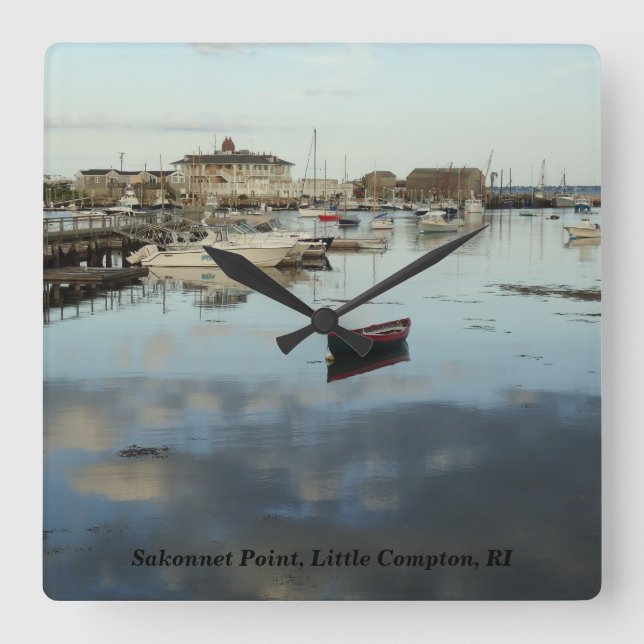 Reloj Cuadrado Sakonnet Point, Little Compton, RI (Anverso)