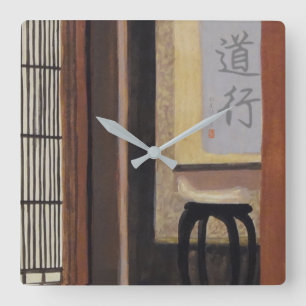 Reloj Cuadrado Sala de ceremonias de té Tokonoma