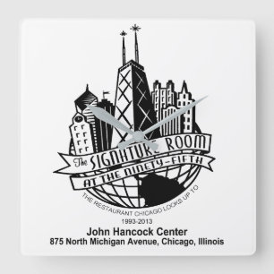 Reloj Cuadrado Sala de firmas en la 95ª, Chicago, IL