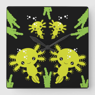 Reloj Cuadrado Salamander Axotl exótico