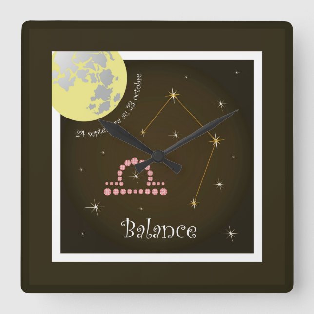 Reloj Cuadrado Saldo 24 septembre au 23 octobre Uhr (Anverso)