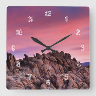 Reloj Cuadrado Salida del sol en las colinas de Alabama