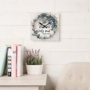 Reloj Cuadrado Salmo 23:3