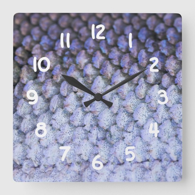 Reloj Cuadrado Salmón deslumbrante (Anverso)