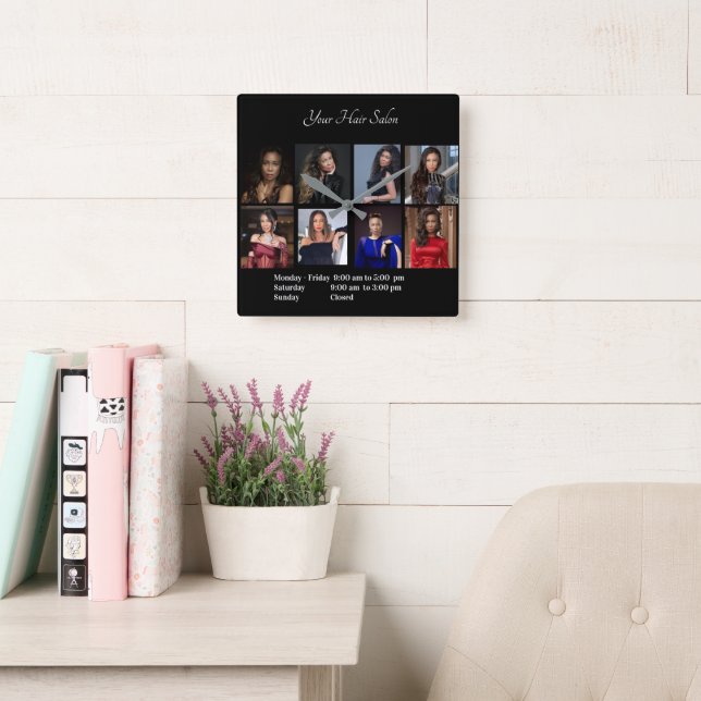 Reloj Cuadrado Salón de belleza (Sala de lectura)