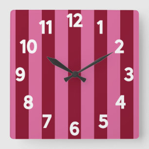 Reloj Cuadrado Salsa Flamingo Raya Rosa