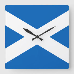Reloj Cuadrado Saltire ~ Bandera de Escocia