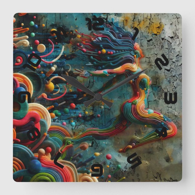 Reloj Cuadrado Salto (Anverso)