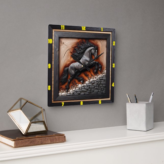 Reloj Cuadrado Salto andaluz: Arte, Tiempo, Estilo, Gracia (Oficina)