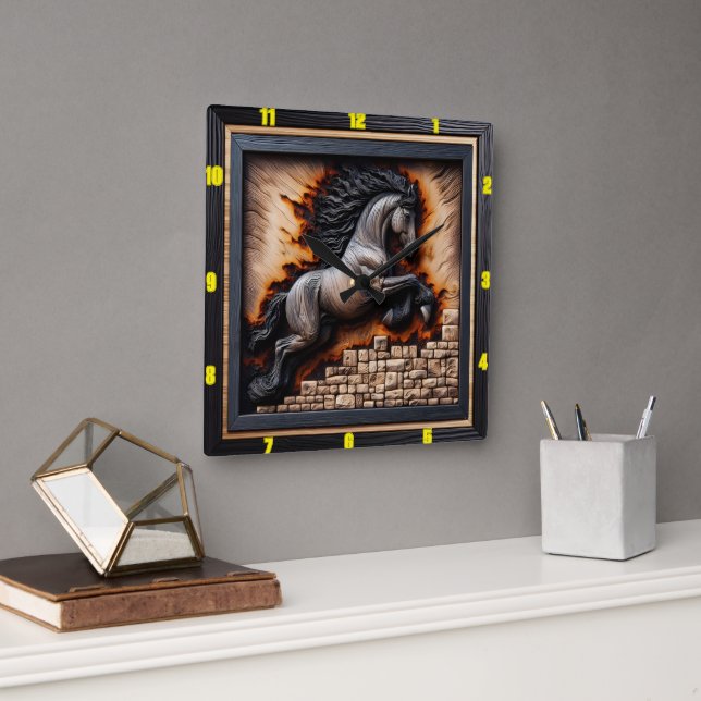 Reloj Cuadrado Salto Andaluz: Arte, Tiempo, Estilo, Majestad (Oficina)