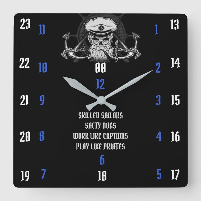 RELOJ CUADRADO SALTY PERROS DE SALTY SAILORS CALIFICADOS (Anverso)