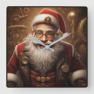 Reloj Cuadrado Saludos de Santa Claus