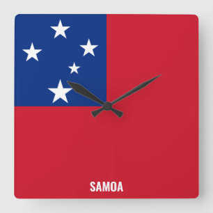 Reloj Cuadrado Samoa National Flag Patriotic