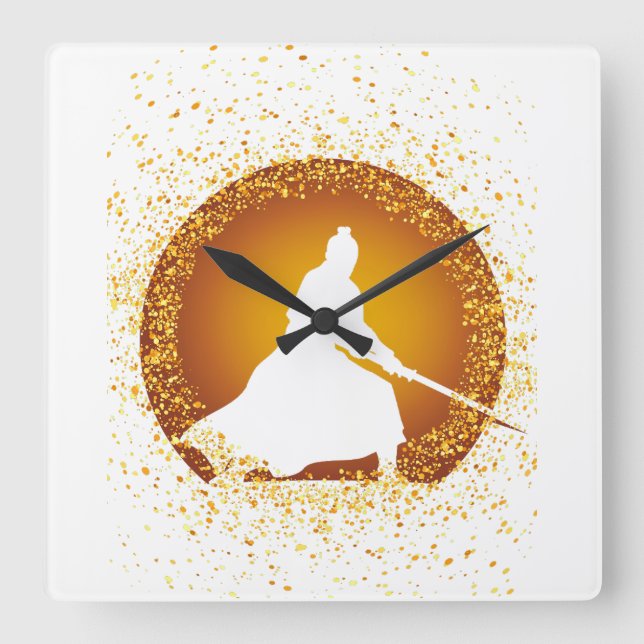 Reloj Cuadrado samurai (Anverso)