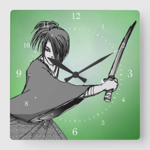 Reloj Cuadrado SAMURAI manga japan