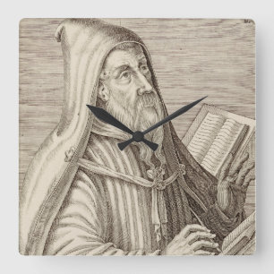 Reloj Cuadrado San Agustín de Hipona Doctor de la Iglesia