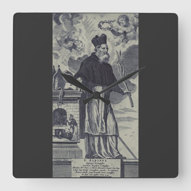 Reloj Cuadrado San Albino de Angers (Anverso)