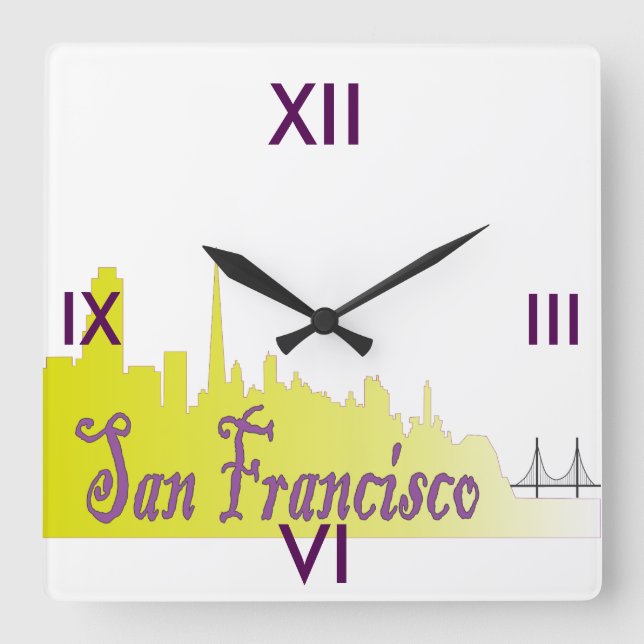 Reloj Cuadrado San Francisco (Anverso)