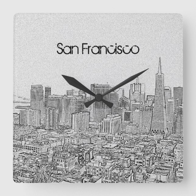 Reloj Cuadrado San Francisco (Anverso)