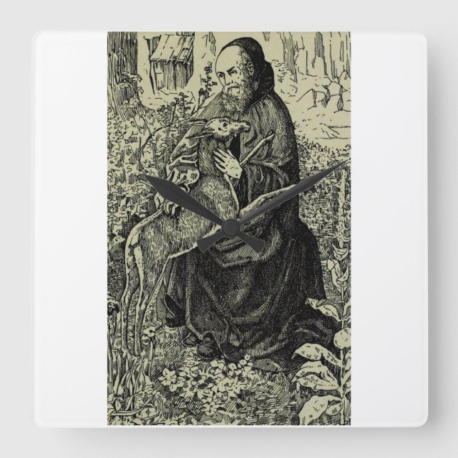 Reloj Cuadrado San Giles el ermitaño (Anverso)