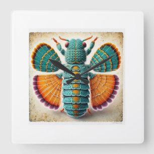 Reloj Cuadrado San Jose scale insect 010924IREF214 - Watercolor