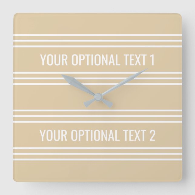 Reloj Cuadrado Sand Stripes custom wall clock (Anverso)