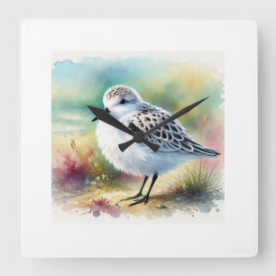 Reloj Cuadrado Sanderling Bird 200924AREF115 - Watercolor