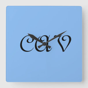 Reloj Cuadrado Sangria Cornflower Blue