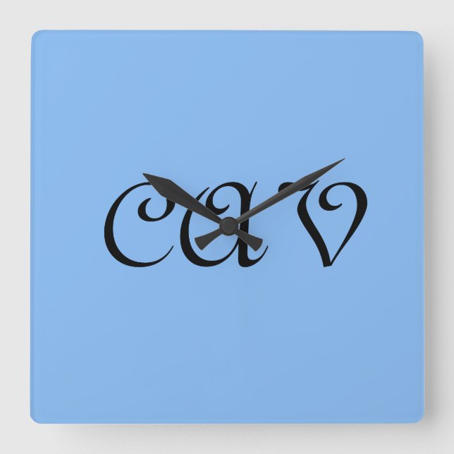 Reloj Cuadrado Sangria Cornflower Blue (Anverso)