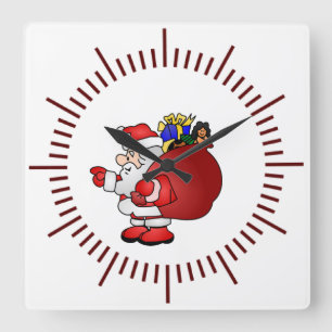 Reloj Cuadrado Santa Cláusula
