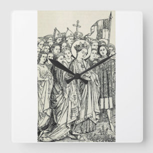 Reloj Cuadrado Santa Úrsula virgen y mártir