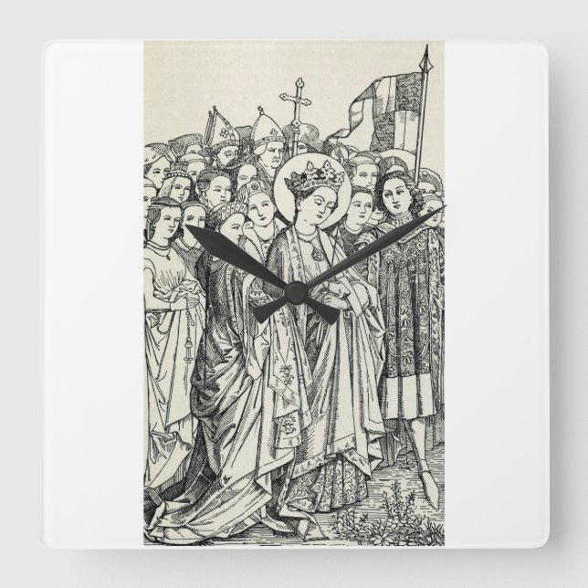 Reloj Cuadrado Santa Úrsula virgen y mártir (Anverso)
