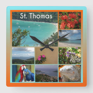 Reloj Cuadrado Santo Tomás - Collage de fotos escénico 6119