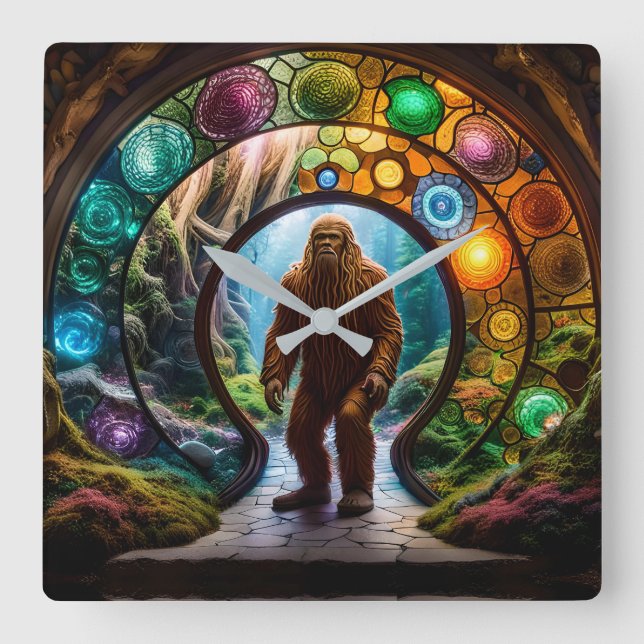Reloj Cuadrado Sasquatch Dimensional Portal (Anverso)