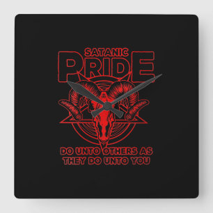 Reloj Cuadrado Satanismo del orgullo satánico Pagan Goat Satan