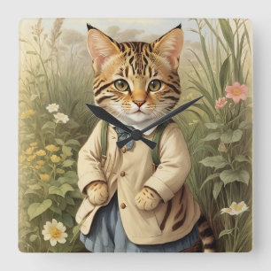 Reloj Cuadrado Savanna Cat
