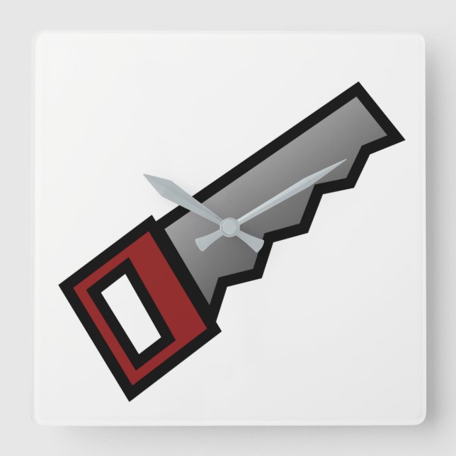 Reloj Cuadrado Saw (Anverso)