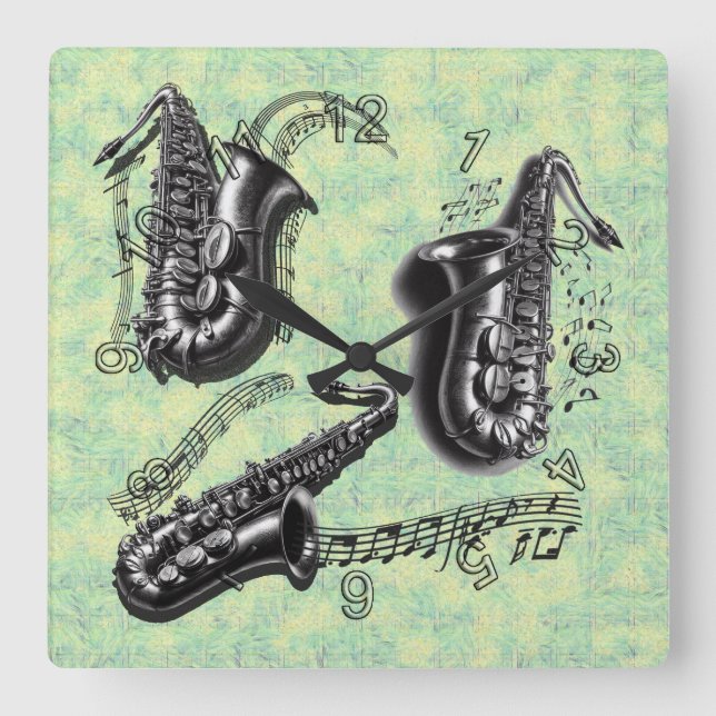 Reloj Cuadrado Sax (Anverso)