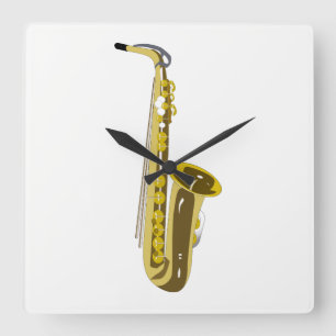 Reloj Cuadrado Saxophone