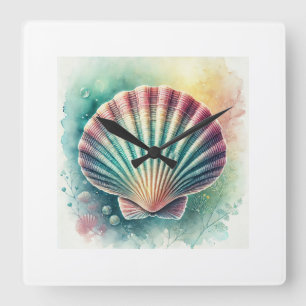 Reloj Cuadrado Scallop in Serene Waters 071124AREF116 - Watercolo