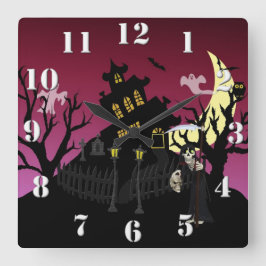 Reloj Cuadrado Scary Halloween