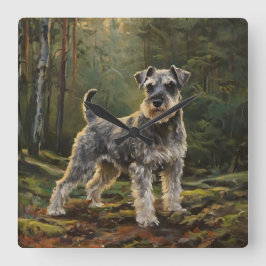 Reloj Cuadrado Schnauzer