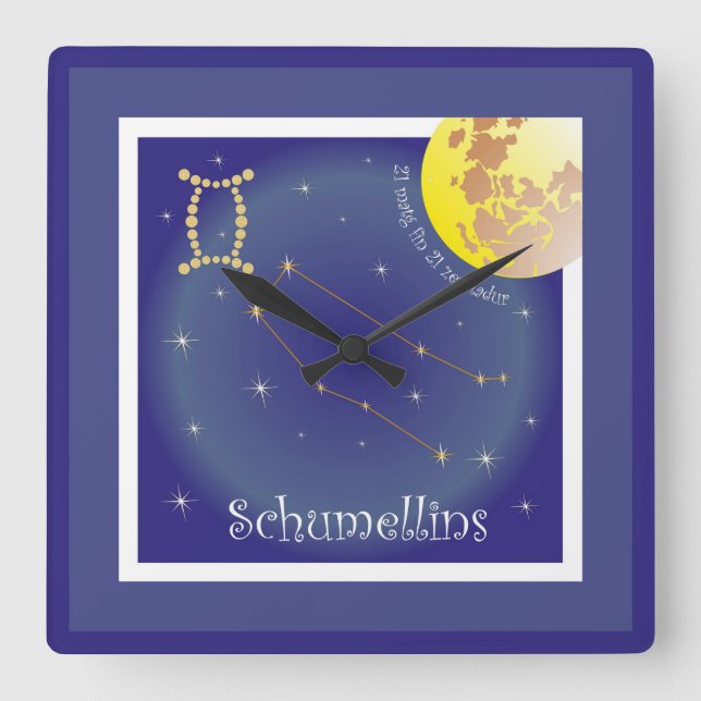 Reloj Cuadrado Schumellins 21 matg fin 21 zercladur Uhr (Anverso)