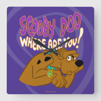 Reloj Cuadrado Scooby-Doo asustado