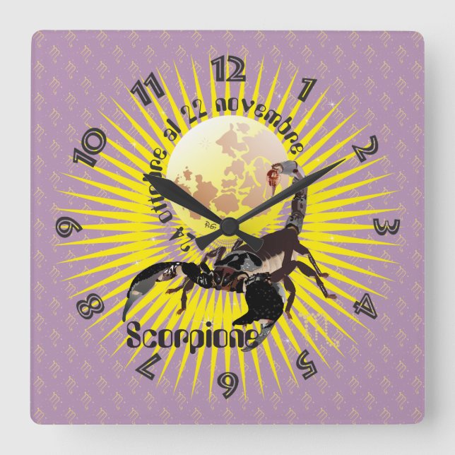 Reloj Cuadrado Scorpione 24 al ottobre 22 Orologio novembre (Anverso)