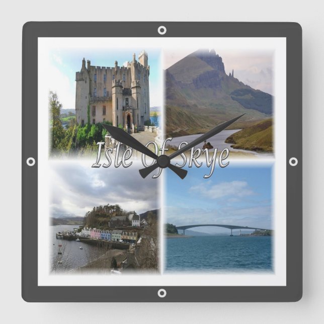 Reloj Cuadrado SCT005 SCOTLAND, isla de skye, (Anverso)