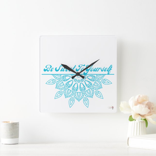 Reloj Cuadrado Sé Dulce Para Ti Mismo (Hogar)