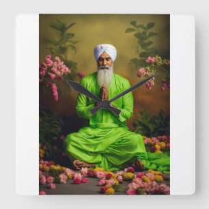 Reloj Cuadrado Se sant Shiromani Baba Ravidas Sikh Meditación en