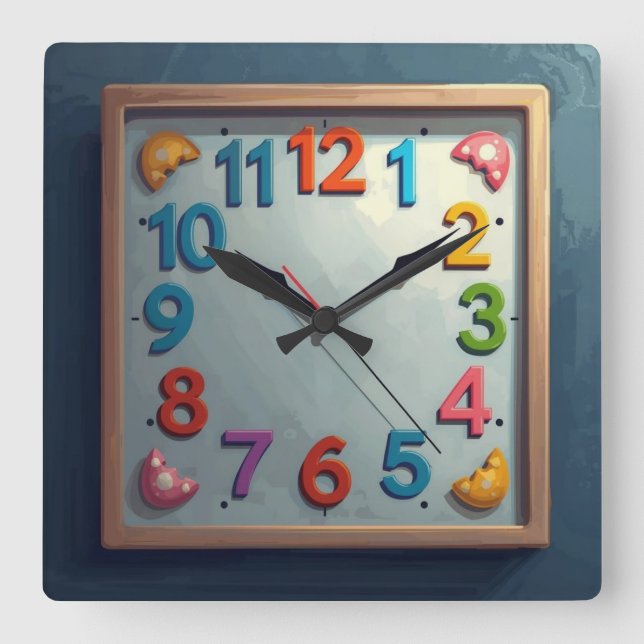 Reloj Cuadrado Sea Colors (Anverso)