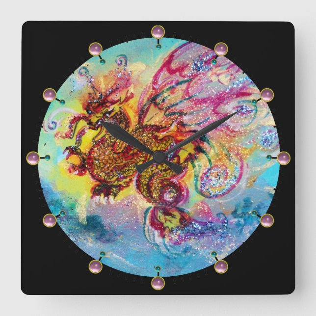 RELOJ CUADRADO SEA DRAGON (Anverso)